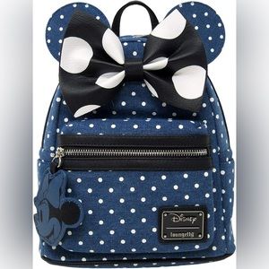 Minnie Mouse Denim Loungefly Backpack